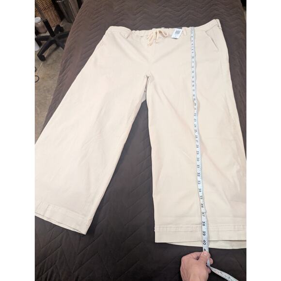 Plus size wide leg drawstring elastic khaki chinos by Torrid size 4X (26) NWT - Picture 5 of 9